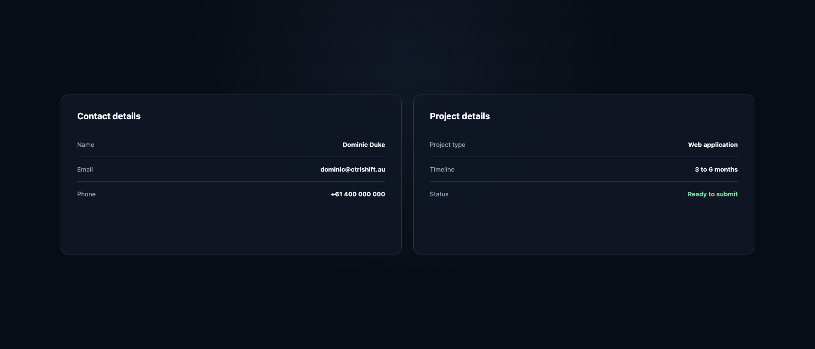 A polished enquiry form combining visible labels, accessible controls and dependable feedback